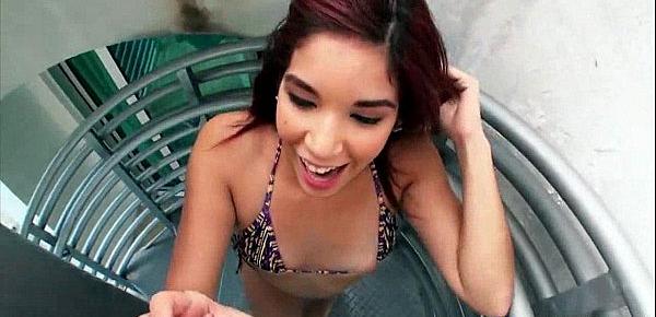  Cute amateur hot tub teen Leah Cortez 3